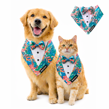 Tropicana Print Tuxedo Bandana