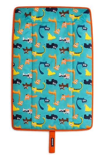 Teal animal floor mat
