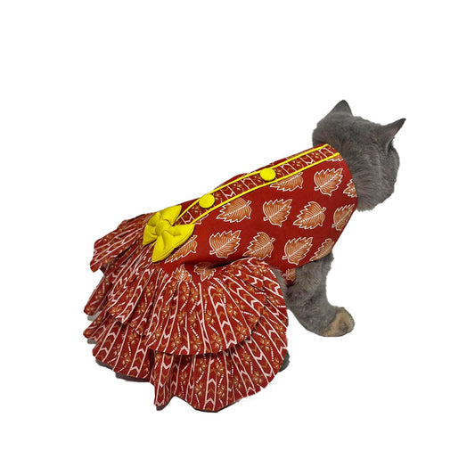 Brick Leaf Flapper dress