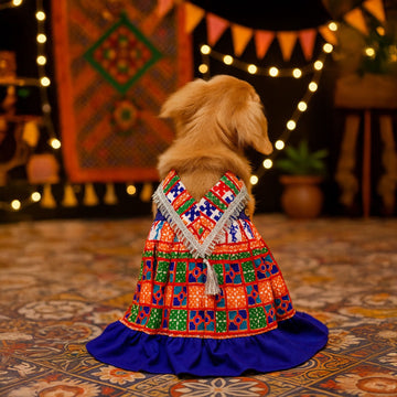 V-neck embroidered Dress