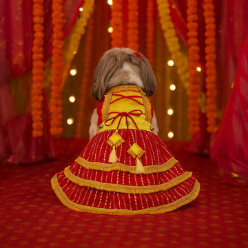 Red traditional dress