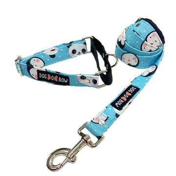 Panda Print Martingale Leash Combo (1 inch Width)
