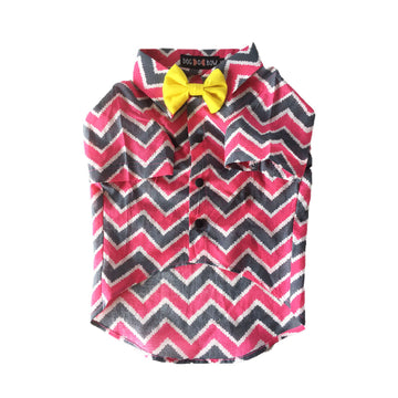 Pink Grey Chevron Shirt