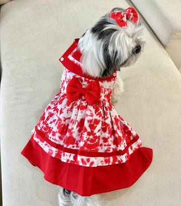 Red Rosette Dress