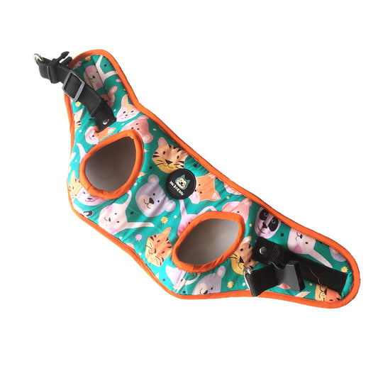 Teal Animal Print Bodysuit harness