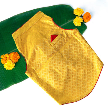 Yellow-brocade Sherwani