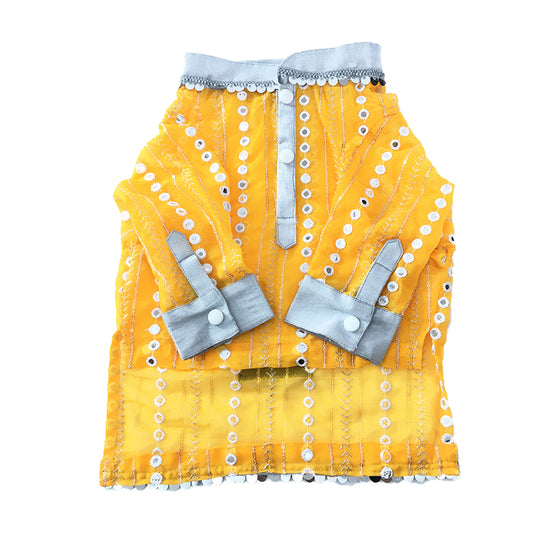 Yellow Mirror Kurta