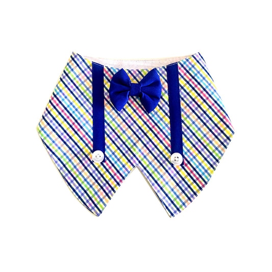 Blue Pin Tux Bandana