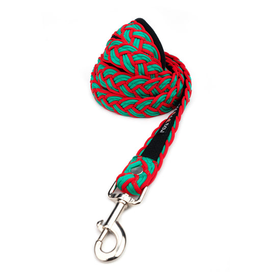 Red-Green Braid Leash