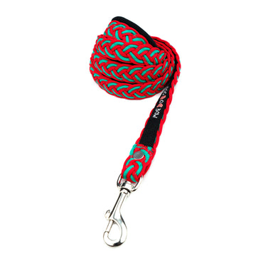 Red-Green Braid Leash